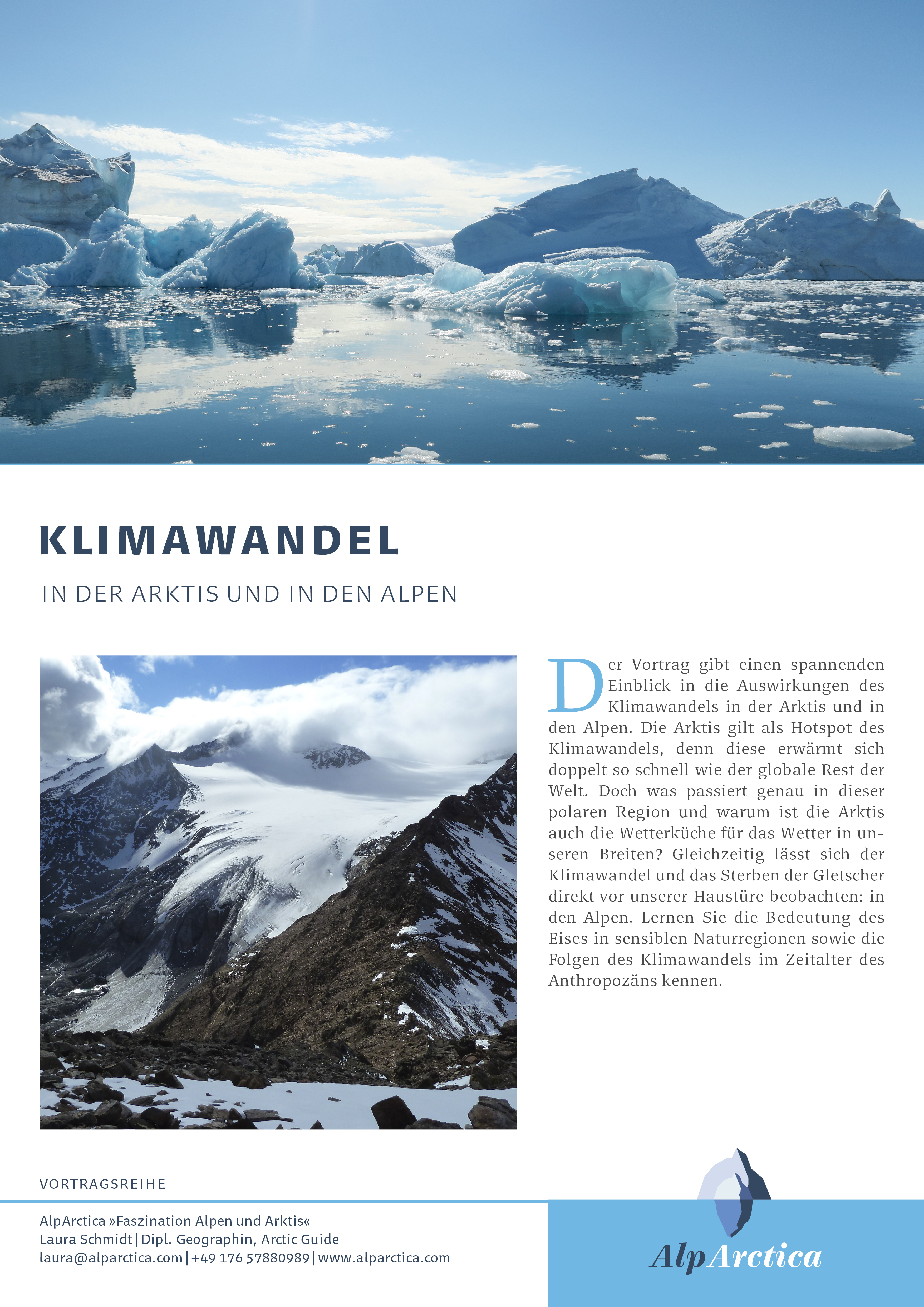 Klimwandel in der Arktis und in den Alpen